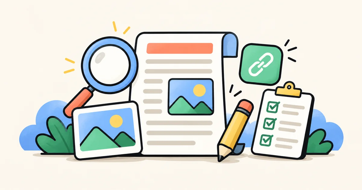 An article is surrounded by a practical search optimization toolkit