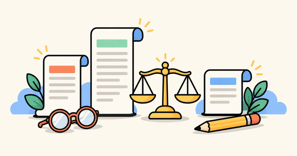 Article scrolls of different lengths are weighed for useful reading