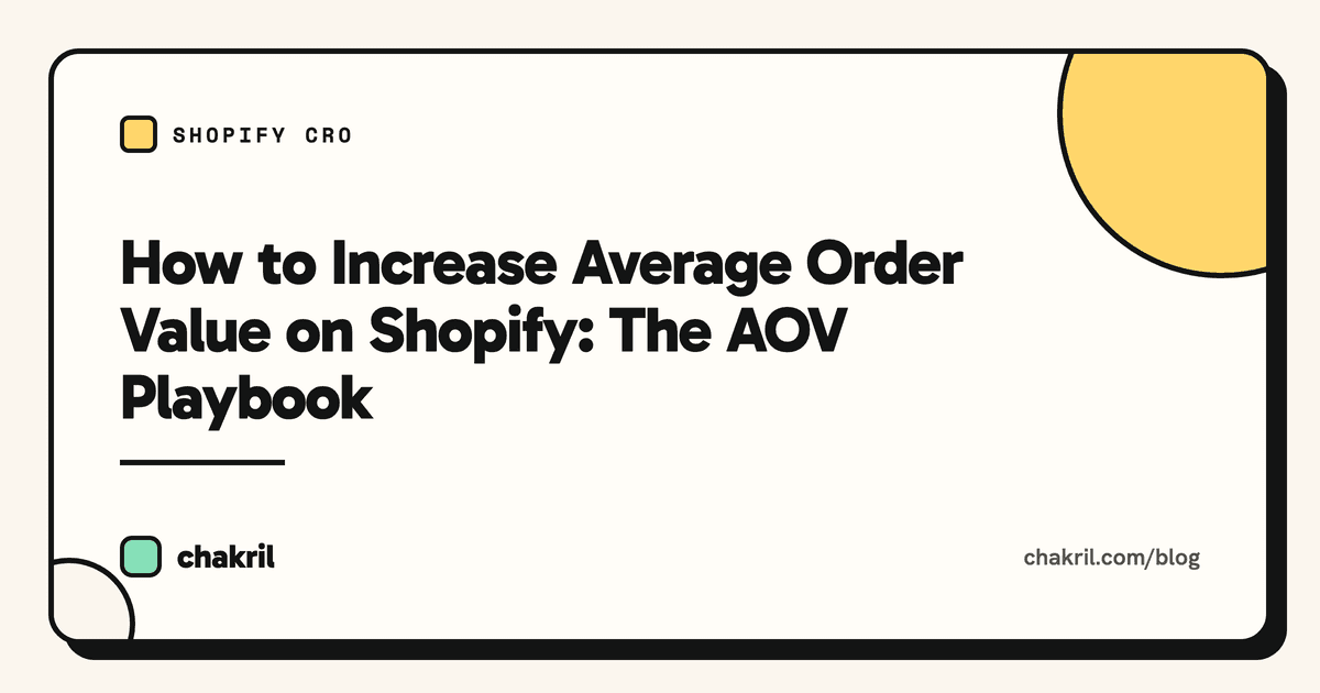How to Increase Average Order Value on Shopify: The AOV Playbook