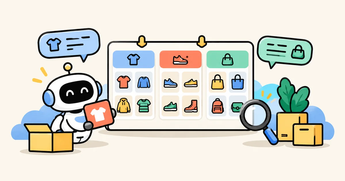 An assistant helps organize a collection for product discovery