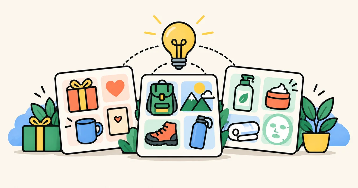 An idea bulb inspires distinct gift, outdoor and skincare collections